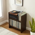 thumbnail image 3 of Maykoosh Handcrafted Haven Turntable Stand In Dark Brown, 3 of 5
