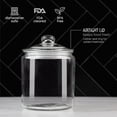 thumbnail image 3 of 1 Gallon Glass Cookie Jar - Large Food Storage Container with Airtight Lid - Keep Fresh Flour, Chewy Pet Treats, Candy, Dried Foods, Detergent Pods for Your Kitchen or Laundry Room- Pack of 2, 3 of 7