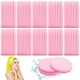 thumbnail image 1 of 120 esponjas faciales comprimidas, esponja de limpieza facial, almohadillas de esponja para quitar maquillaje, esponja redonda de lavado exfoliante para mujeres y niñas, color rosa, 1 of 5