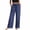 Navy, variant on Aofany Womens Slacks Elastic Waist Straight Leg Pants Plus Size Casual Loose Commuting Trousers with Pockets
