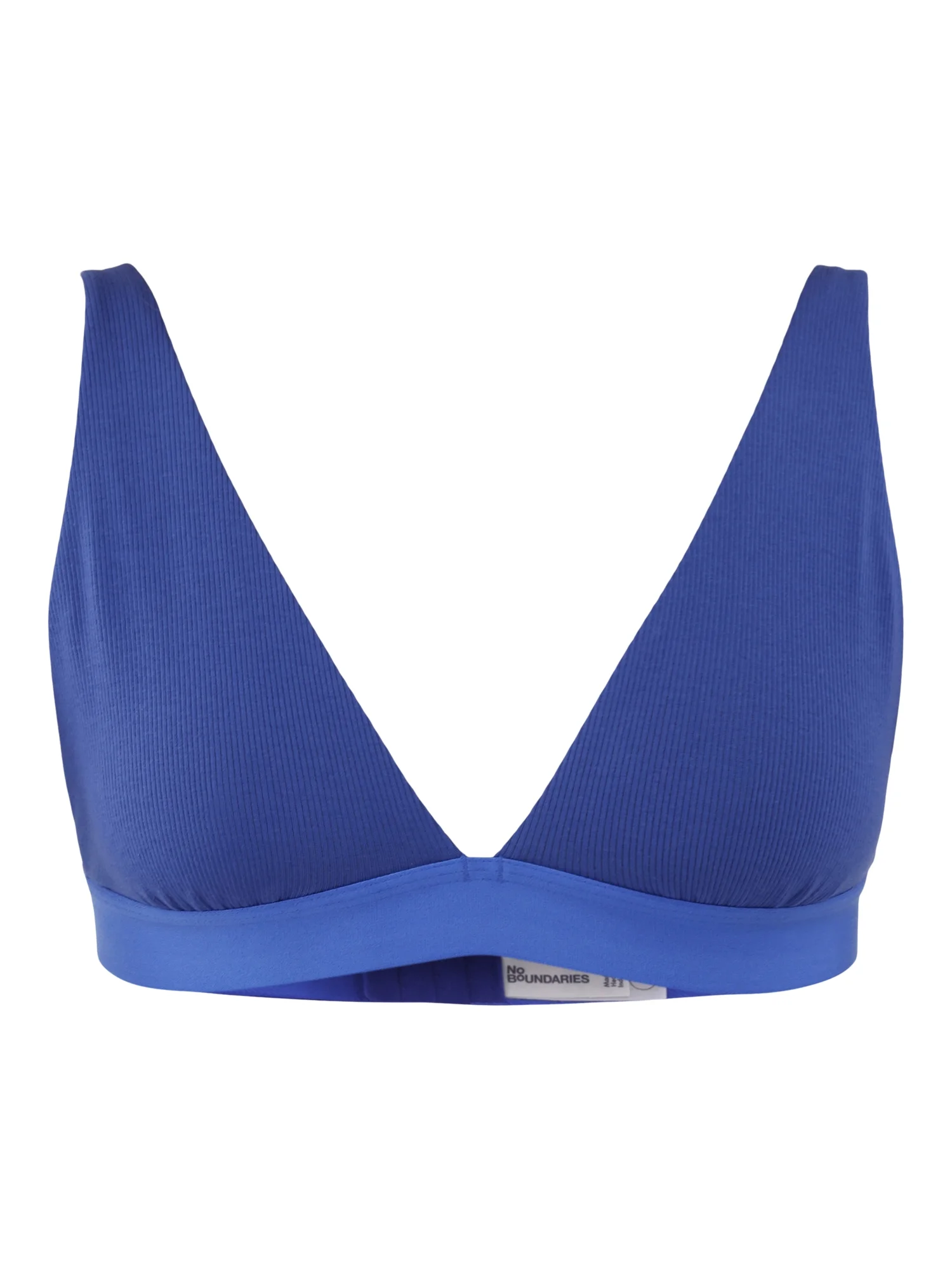 No Boundaries Cotton Stretch Ribbed Wirefree Plunge Bra, Women's XS-3XL