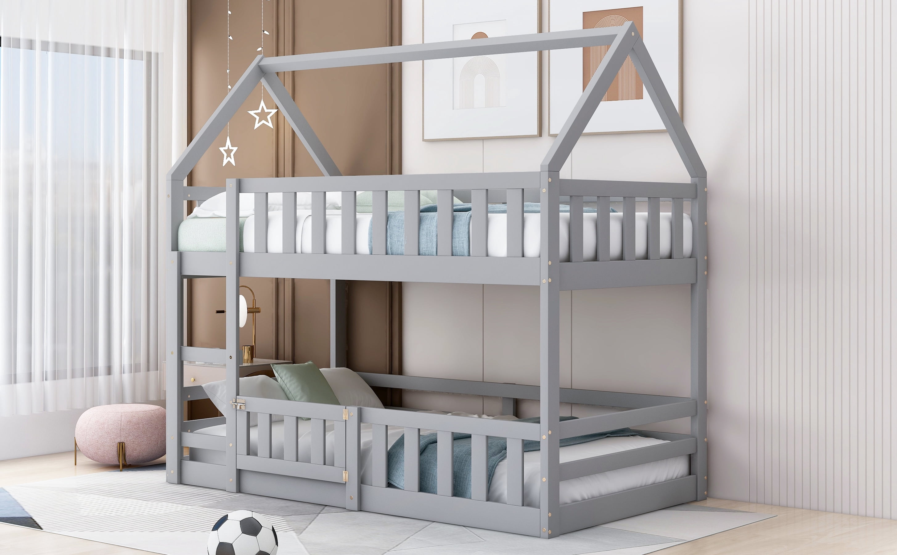 Full Size Race Car-Shaped Platform Bed with Wheels and Storage, Dark Blue+Yellow