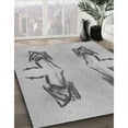thumbnail image 3 of Ahgly Company Machine Washable Indoor Rectangle Transitional Gray Area Rugs, 2' x 3', 3 of 7