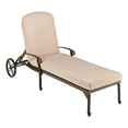 thumbnail image 1 of Homestyles Chaise Longue Inclinable de Patio Extérieur en Aluminium Coulé Capri en Taupe, 1 of 5