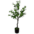 thumbnail image 4 of Flowering Natural White Artificial Camellia Tree 40" High (Clearance), 4 of 5