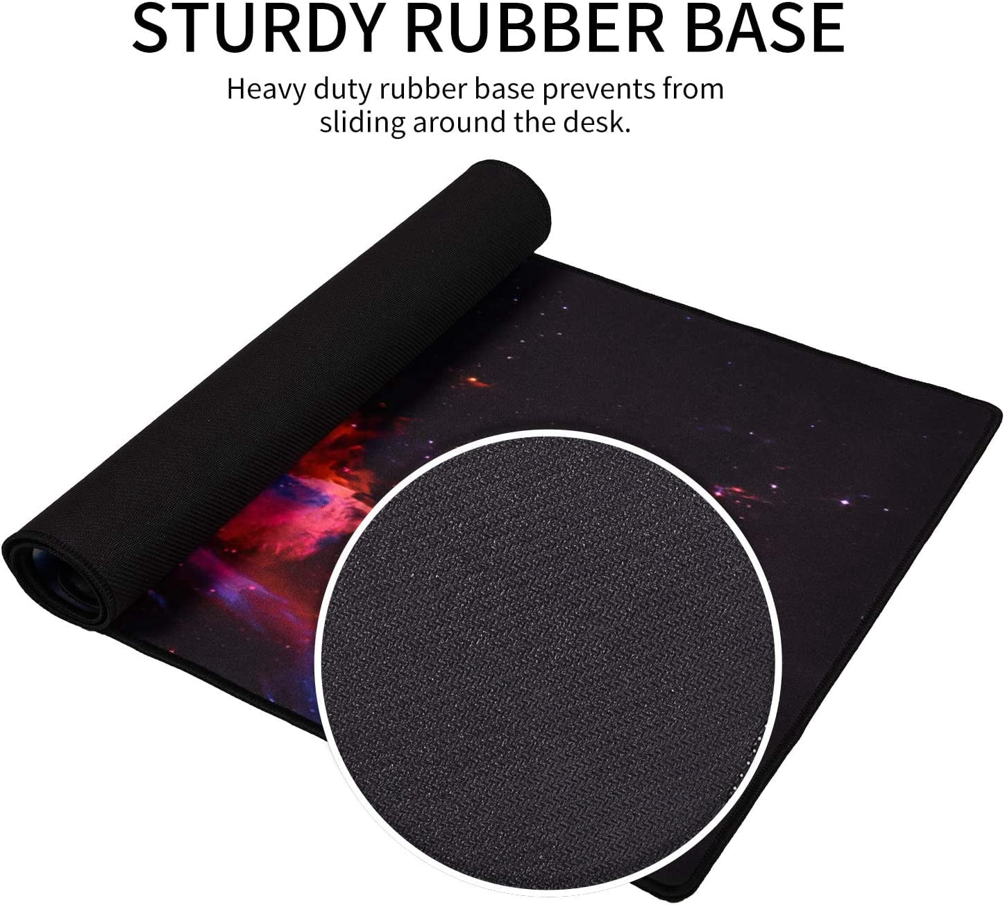 Extra Large DeskPad Keyboard Mat XXL Extended Gaming Mousepad Long Colorful Keyboard Mouse Mat with Waterproof Surface-Optimized Gaming Surface 35.4 * 15.7 * 0.8" (XXL-047, Galaxy)