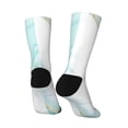 thumbnail image 5 of Uemuo Gold Lines Marble Watercolor Pattern Women's Crew Socks, Soft Durable Breathable Moisture-Wicking with Odor Control Cotton socks, 5 of 9