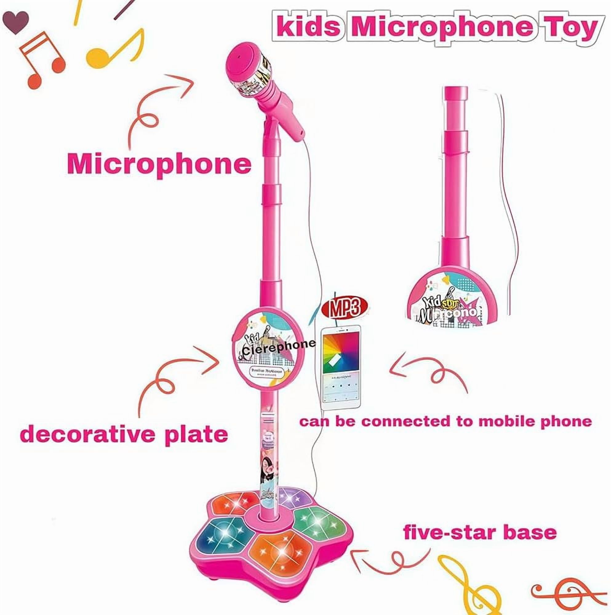 Microphone Jouet Changeur De Voix - Écho Sans Pile - Pour Enfants - Couleurs Vives (orange, Vert, Rouge, Rose) - 18,5 Cm - 13