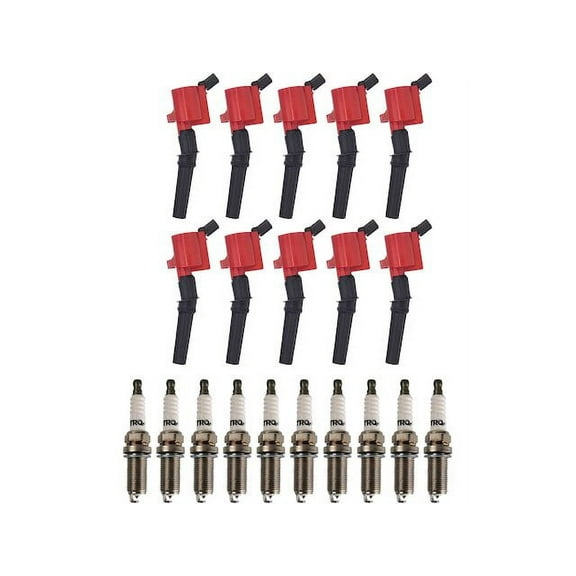 Ignition Coil and Spark Plug Kit - Compatible with 1999 - 2004 Ford F-250 Super Duty 6.8L V10 2000 2001 2002 2003