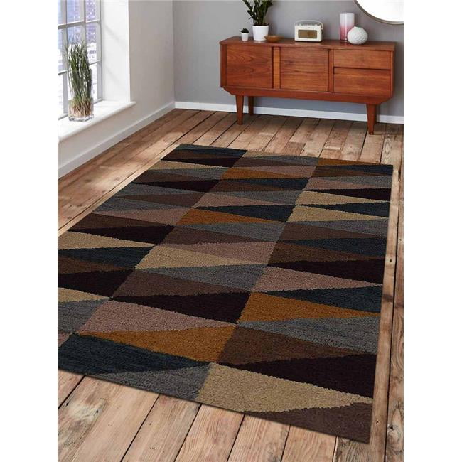 4 x 6 ft. Geometric Hand Tufted Woolen Area Rug, Multicolor