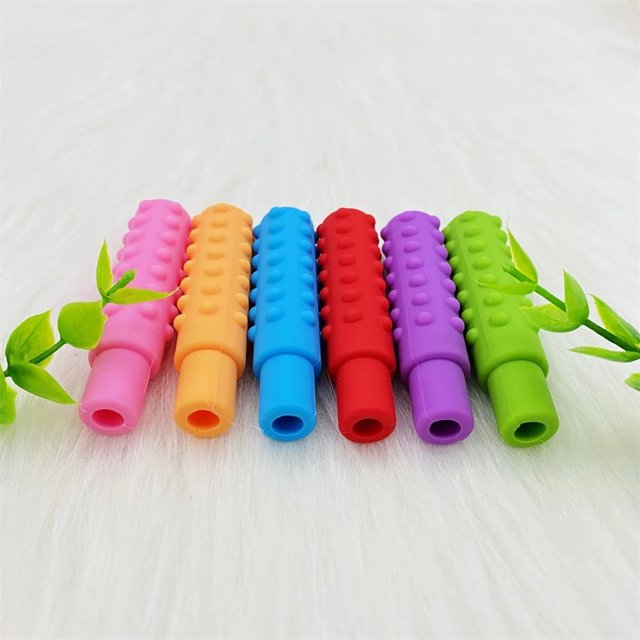 10pcs Baby Silicone Teether Kids Chew Necklace Sensory Chewy Pendant Oral Motor Toys Therapy Tools for Autism chidren's goods