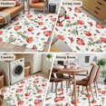 thumbnail image 5 of 2.7'x5' Area Rugs, Mushroom Indoor Outdoor Area Rug for Living Room Bedroom, Red Botanical Summer Green Butterfly Washable Bathroom Rugs Kitchen Floor Carpet Mats Home Decor Aesthetic, 5 of 8