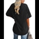 thumbnail image 3 of Camiseta Básica de Corta con Cuello en V, Negra, Talla XL, 3 of 5