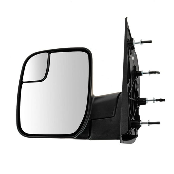 TRQ Mirror Manual Integrated Spotter Textured Black LH for 10-13 Ford Van MRA06201 Fits select: 2010-2017 FORD ECONOLINE