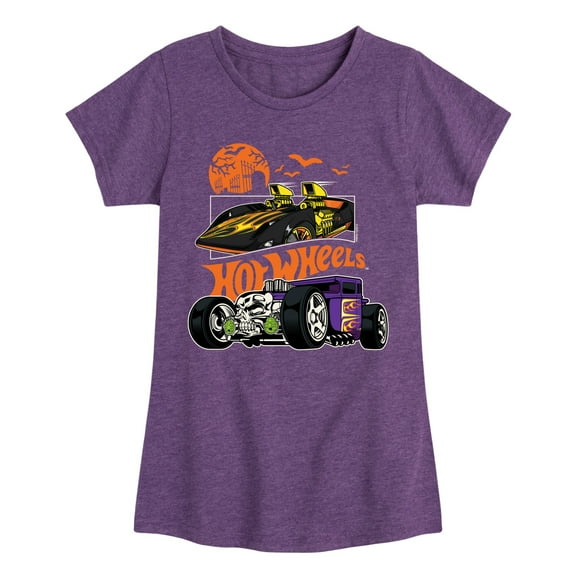Hot Wheels - Halloween - Classic Spooky Cars - Toddler & Youth Girls Short Sleeve Graphic T-Shirt