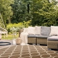 thumbnail image 4 of Safavieh Courtyard Ariel Geometric Indoor/Outdoor Area Rug, Brown/Bone, 7'10" x 7'10" Square, 4 of 10