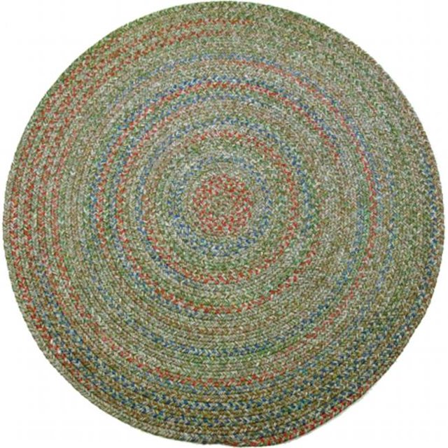 Rhody SO65R072X072 Tapis Sophia 6 Pi Multicolore Tapis Tressé Rond Intérieur-Extérieur&44; Mousse Vert