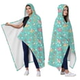 thumbnail image 2 of Wearable Blanket,Cartoon Unicorn Donut Heart Pattern Hooded Wearable Flannel Blanket for Adults & Teens,Winter Poncho Shawl Wrap Cape Cozy Anti-Pill,50"x60", 2 of 5
