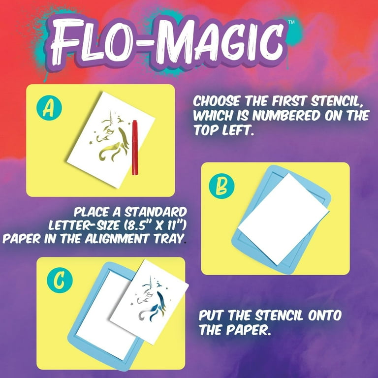 Flo-Magic Kids Enchanted Series Airbrush Marker Kit- 25-Piece Kit