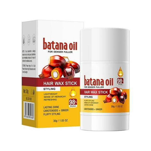 Batana Oil for Hair Growth Hair Wax Stick Premium Batana Hair Wax Stick Gentle Conditioning Batana Hair Wax Stick Hair Spray 30G Hair Growth Serum Hair Care White