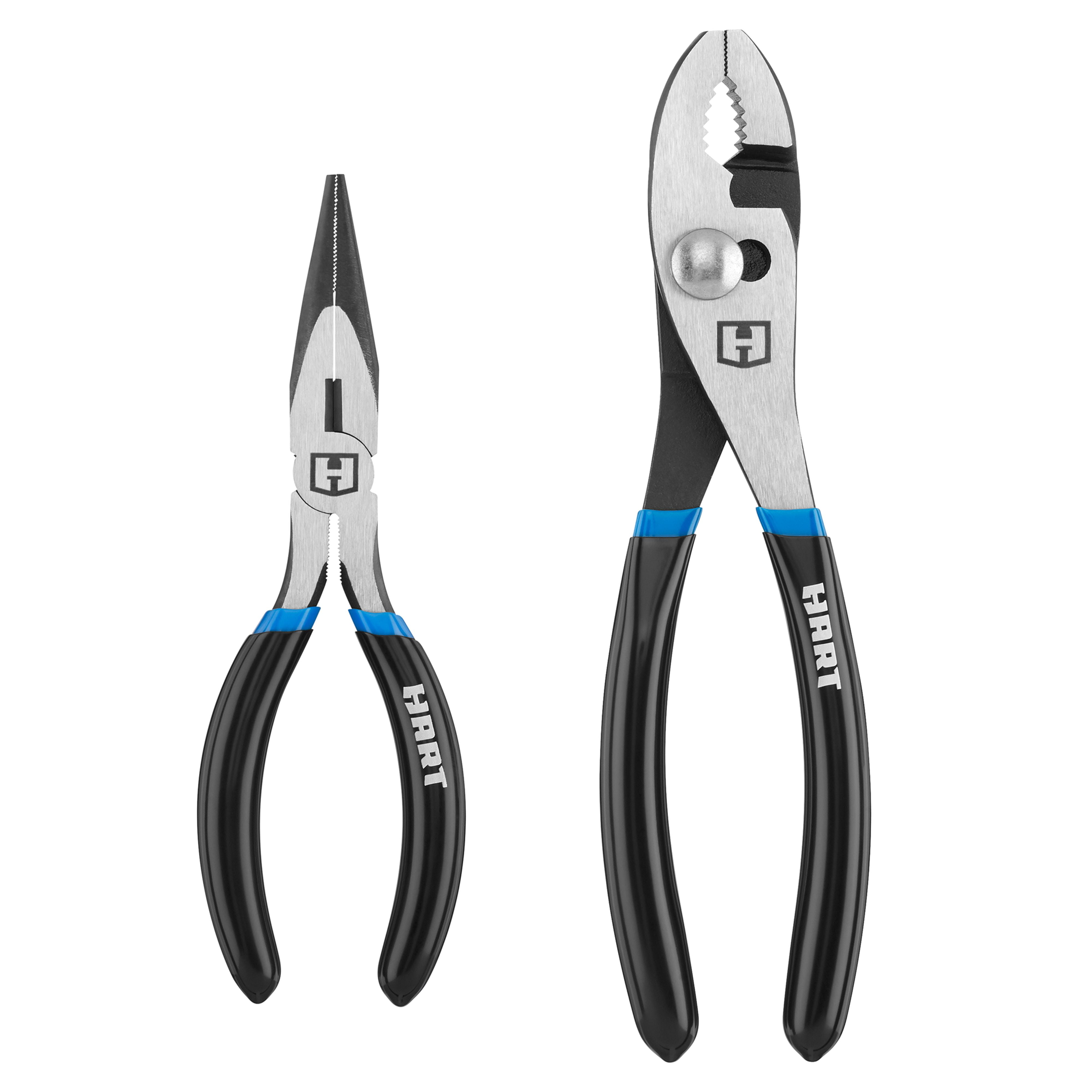 2 Pc 11 in Extra Long Reach Needle Nose Pliers Set  Straight & 90° Offset