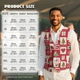 thumbnail image 7 of Yuyamidu Red Christmas Men's Classic Slim Fit Dress Vest Formal Wedding Prom Tuxedo Suit Vest with Pocket Lightweight Waistcoat Size XL, 7 of 7