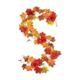 thumbnail image 2 of Fall Garland, Maple Leaf Autumn Garland 5.7Ft Artificial Hanging Leaves for Mantle Table Decorations for Home Front Door Outdoor Indoor Halloween Thanksgiving Fall Decor, 2 of 7