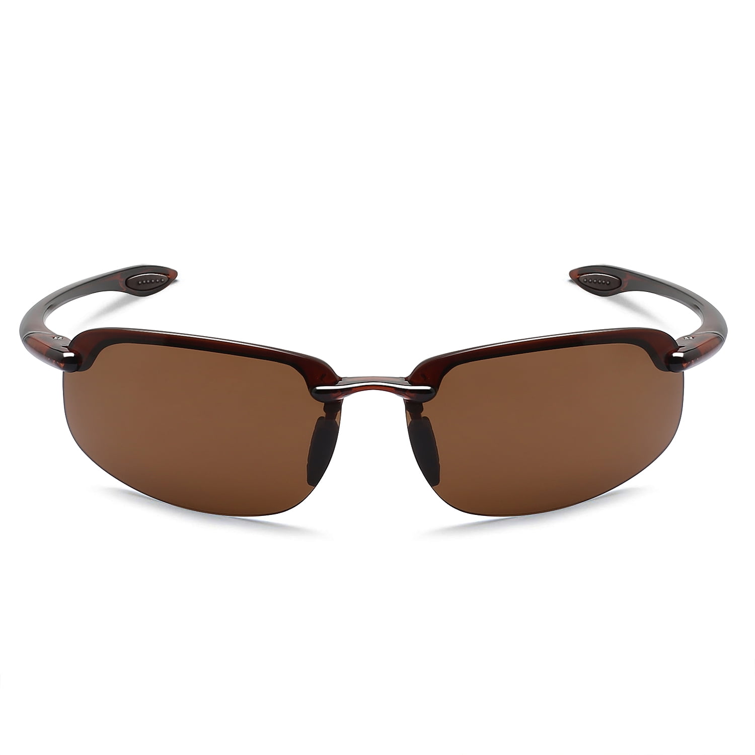 JULI Sports Sunglasses for Men Women Tr90 Rimless Frame for Running Fishing Baseball Driving MJ8001