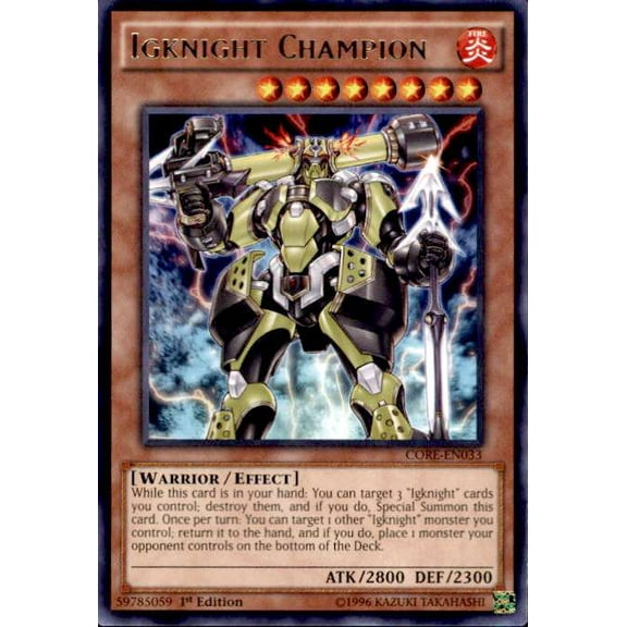 Yu-Gi-Oh Clash of Rebellions Single Card Rare Igknight Champion CORE-EN033