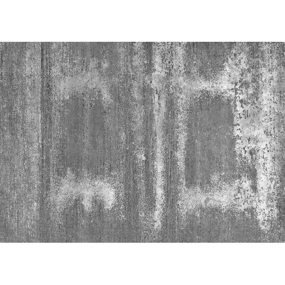 Ahgly Company Indoor Rectangle Oriental Gray Industrial Area Rugs, 5' x 7'