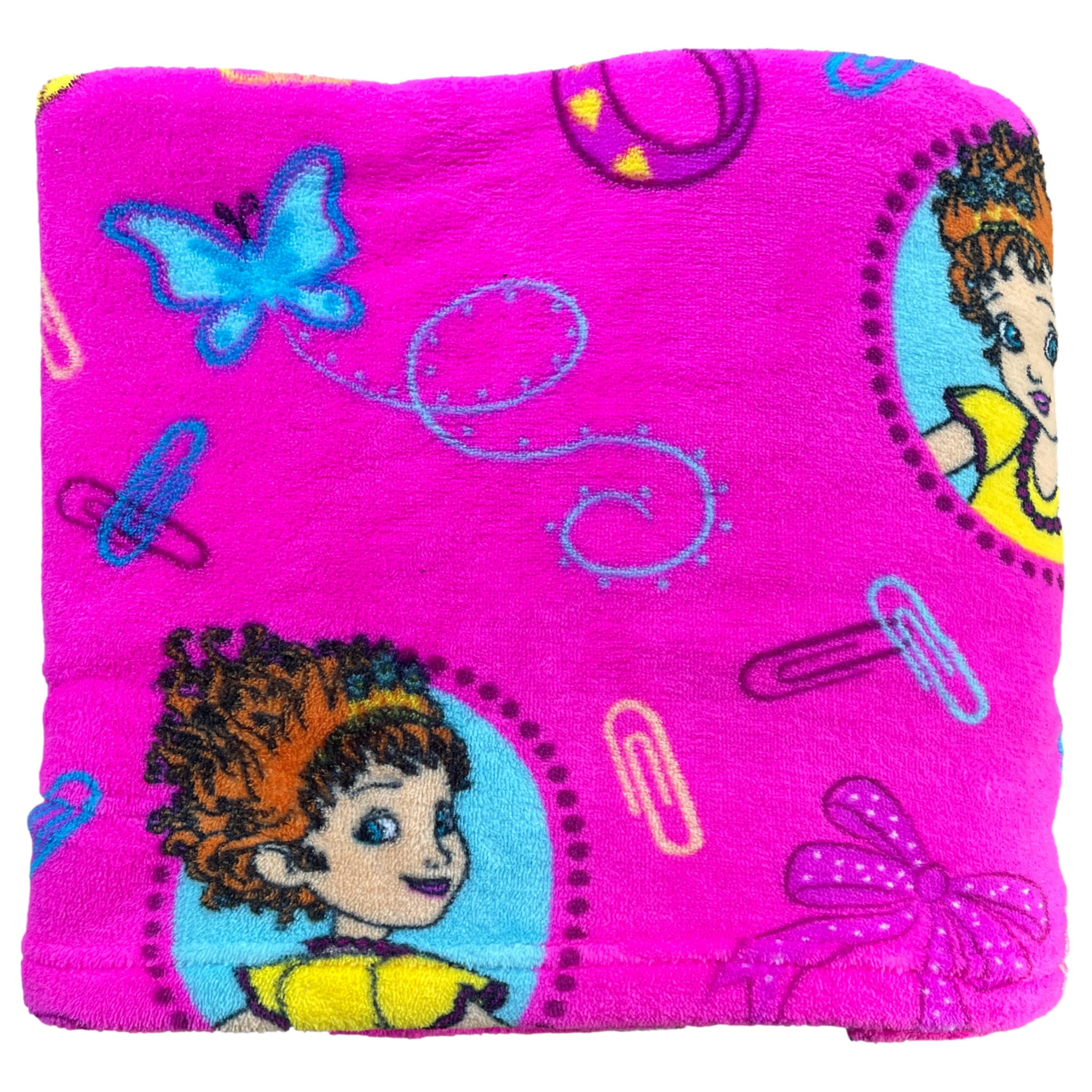 Disney Collection Fancy Nancy Plush Throw Blanket, 50 x 60 Hot Pink