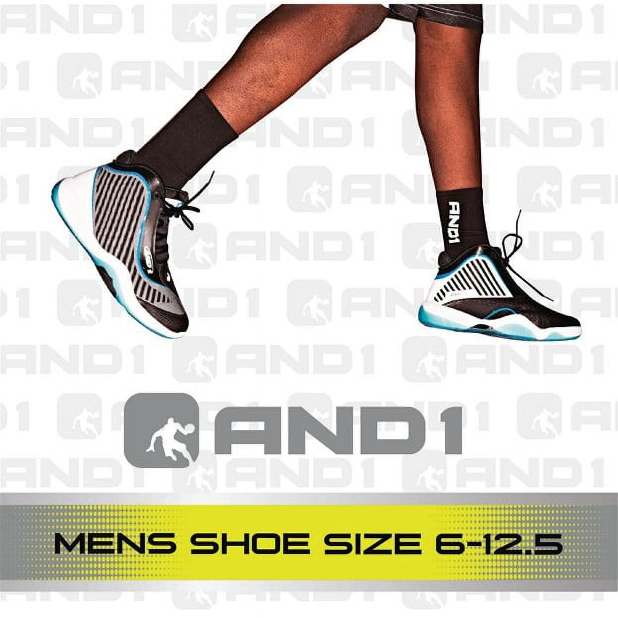 AND1 Men's Cushion Quarter Socks, 12-Pack, Gray photo 8
