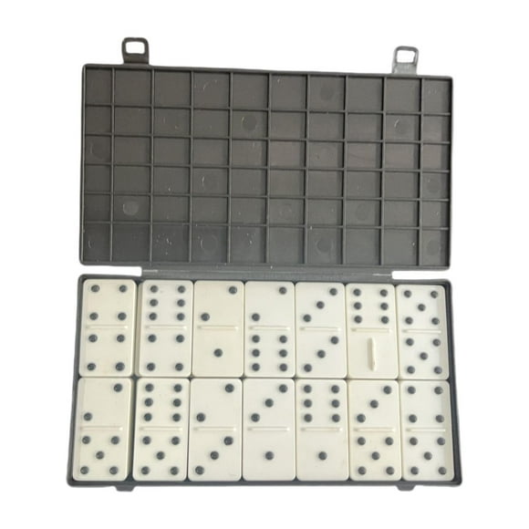 Dominó Doble Seis con Puntos en Relieve para Ciegos con Estuche, Juego de Mesa Clásico para Niños, Adultos, Entretenimiento, Juegos de Mesa Familiares