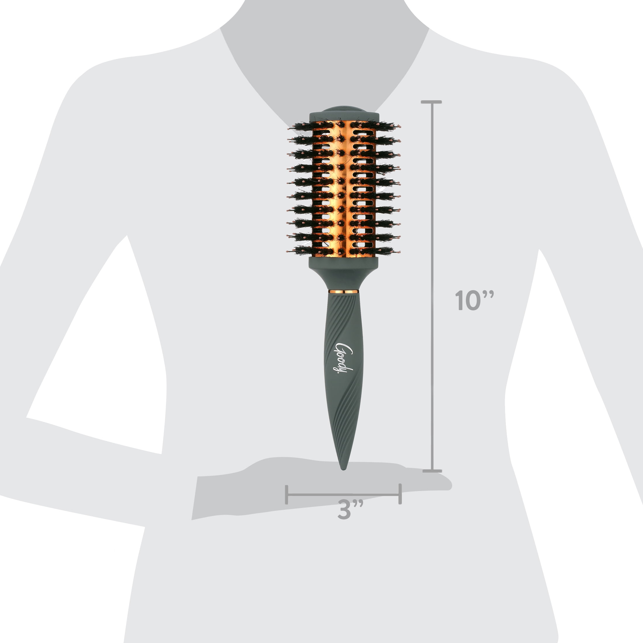 Goody Heat 101 Hair Round Brush, Large Waves & Curls with  display picture 1