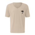thumbnail image 4 of JAJAHO Mens Hawaiian T Shirt Summer Beach Vacation Clothes V Neck Coconut Tree Print Short Sleeve Graphic Tees Comfy Tops, 4 of 4