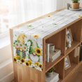 thumbnail image 6 of Table Runners 70 Inches Long Dress Scarves, Spring Gnomes Farmhouse Coffee/Dining/Kitchen Table Decor, Holiday Table Runner, Botanical Yellow Flowers Leaves Wooden Plank 13x70 Inch, 6 of 9
