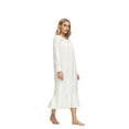 thumbnail image 5 of Qudderr Women Long Sleeve Nightgowns Cotton Nightshirt Soft Sleepwears Dress Women's Spring Summer Long Sleeve Nightdress S-XXL, 5 of 8