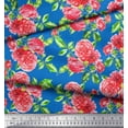 thumbnail image 3 of Soimoi Cotton Duck Fabric Leaves & Peony Floral Print Fabric by the Yard 42 Inch Wide, 3 of 3