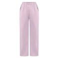 thumbnail image 6 of Fabrcox Women's Scrub Pants Soft Stretch Wide Leg Uniform Trousers with Pockets for Nurses ,Light Purple L, 6 of 6