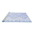 thumbnail image 2 of Ahgly Company Machine Washable Indoor Rectangle Solid Blue Modern Area Rugs, 7' x 10', 2 of 4