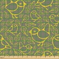 thumbnail image 2 of Ambesonne Birds and Nature Fabric by the Yard Upholstery, Simple Jungle Art, 3 Yards, Earth Yellow Fawn, 2 of 5