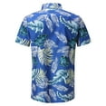 thumbnail image 3 of IROINNID Reduced Hawaiian Shirt for Men Hawaiian Short Sleeve Beach Shirt Printed Summer Button Down Shirts,Blue, 3 of 5