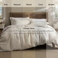 thumbnail image 4 of Luxury Waffle Duvet Cover Queen Size - Textured Duvet Cover Set, Soft, Breathable Bedding Set (90"x90") with 2 Pillow Shams for All Season, Linen, Comforter Sold Separately, 4 of 9