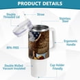thumbnail image 4 of American Flag Eagle 40 oz Tumbler with Handle Insulated&nbsp;Travel Mug&nbsp;Lid Straw Leak Proof Steel Vacuum Water Bottles Glasses Fits in Car Cup Holder, 4 of 7