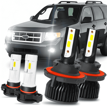 For Ford Escape 2008-2012 LED Headlight High/Low Beam Fog Light Bulbs 4pack