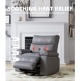 thumbnail image 5 of Fauteuil Inclinable Manuel en Cuir PU pour Salon, Chaise Inclinable Réglable Surdimensionnée de Cinéma Maison avec Massage et Chaleur, 5 of 5