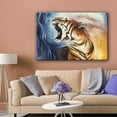 thumbnail image 2 of wall26 Canvas Wall Art - Tiger on Colorful Background - Giclee Print Gallery Wrap Modern Home Art Ready to Hang - 16x24 inches, 2 of 4