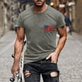 thumbnail image 2 of Into the Am Chemises Hommes Décontracté Col Rond Populaire Impression Drapeau Numérique 3D Chandail Entraînement Physique Sport Manches Courtes T-Shirt Blouse, 2 of 5