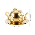 thumbnail image 2 of KAKOWELY Stainless Steel Tea Strainer for Loose Tea Golden Color Small Size Lightweight Portable, 2 of 8