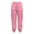 thumbnail image 6 of RUTAYY Women's Pants High Waist Wide Leg Solid Color Cargo Bottoms Loose Fit Casual with Pockets Comfortable Everyday Wear Chic Travel Trousers, 6 of 6